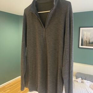 Men's Gray Lululemon Quarter-Zip Sweater Sz. XL